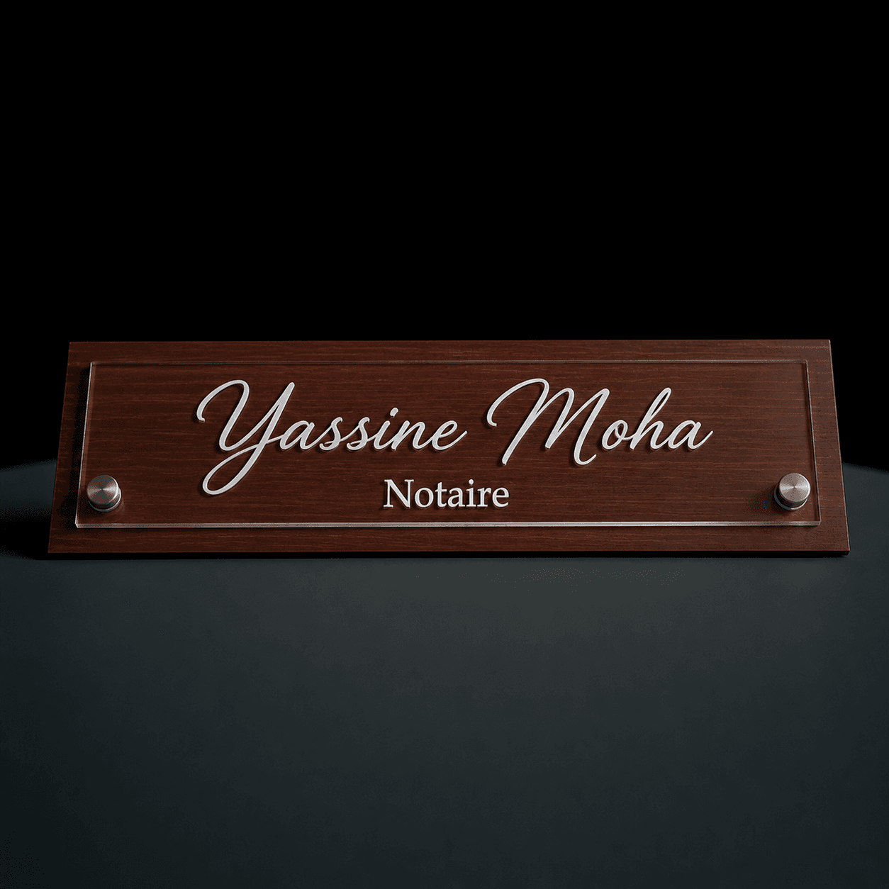Plaques de bureau — Acrylique effet bois