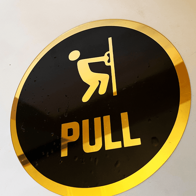 Plaque signalétique (toilettes, réception, étage) — Acrylique