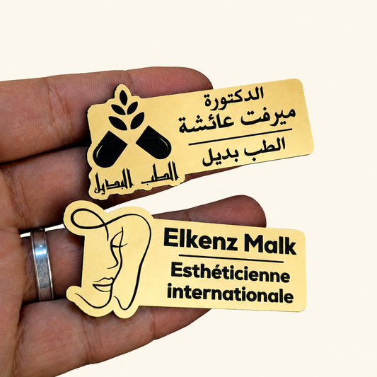 Badge Personnalisé avec Aimant 7×2,5 cm