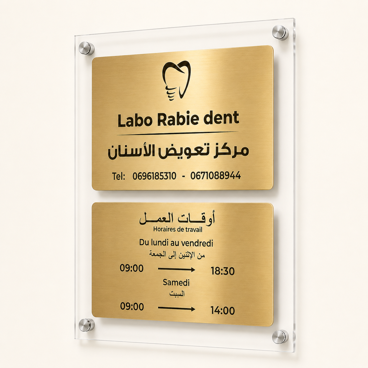 Plaque Professionnelle Personnalisée