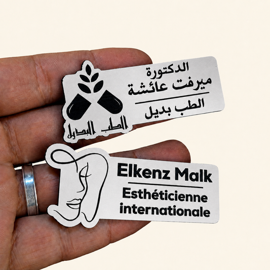 Badge Personnalisé avec Aimant 7×2,5 cm