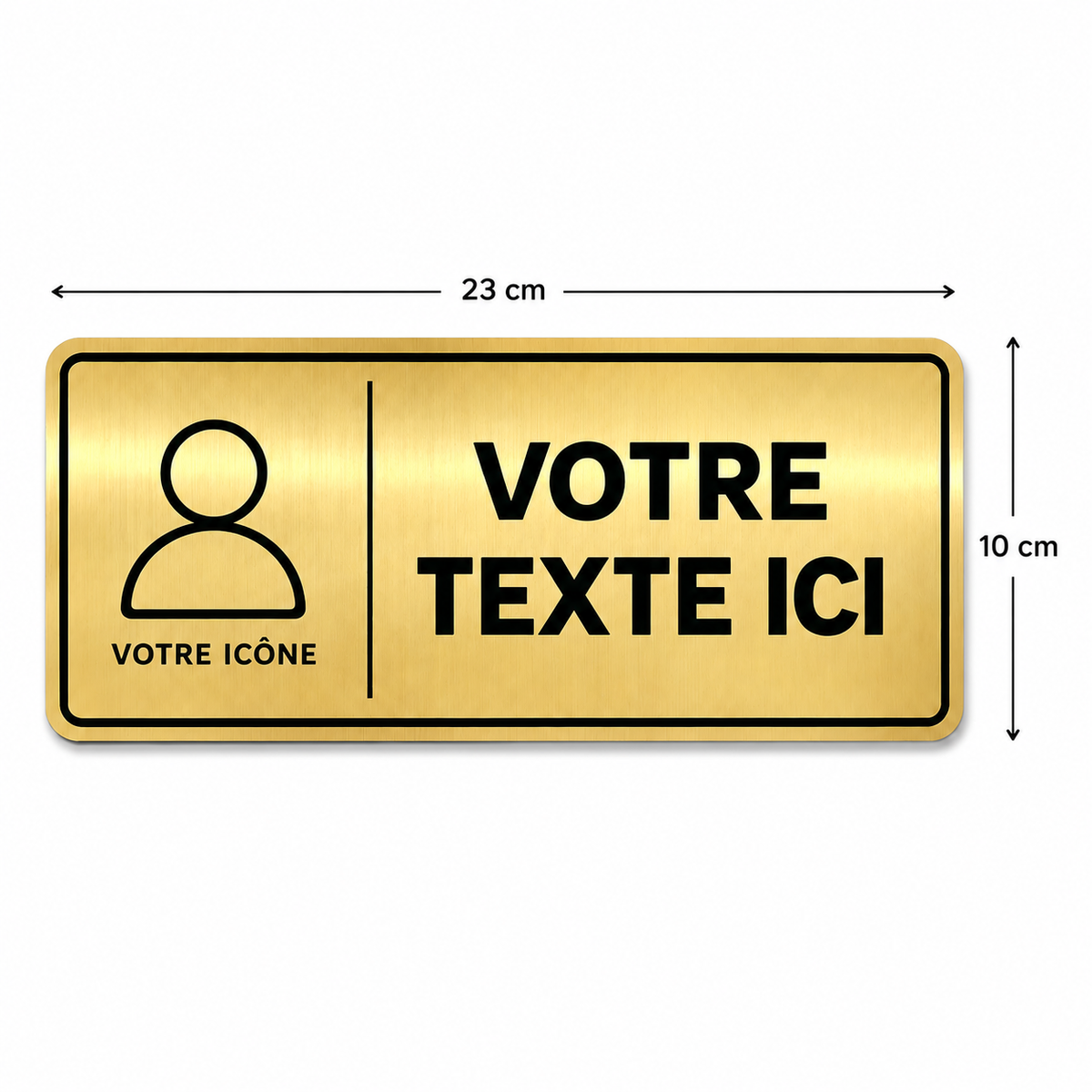 Plaque Murale Personnalisée 23×10 cm