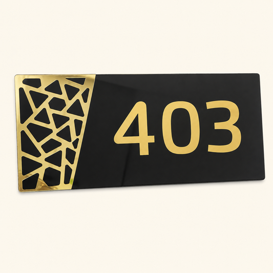 Plaque Numéro de Chambre — Moucharabieh Doré